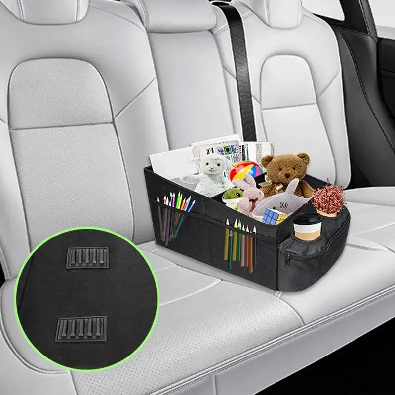 Stoff-Organizer mit Becherfach und seitlichen Netztaschen – Bild 2